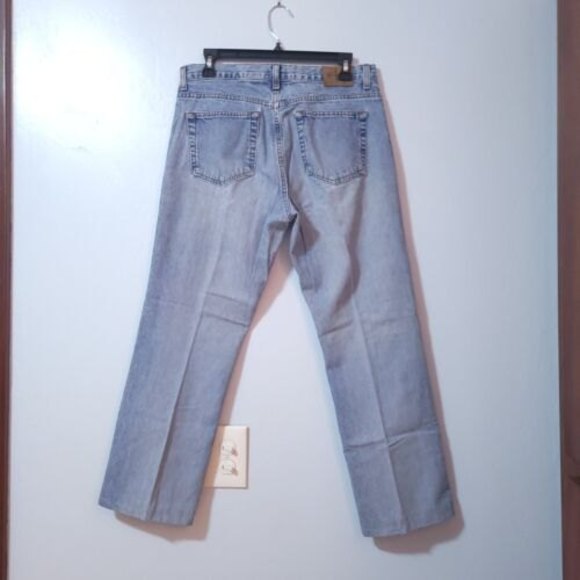 VTG Calvin Klein Women's Light Wash Denim Distressed High Rise Jeans Size 8 - Picture 5 of 7